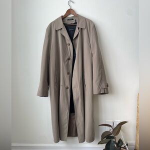 Men's Classic Tan/Khaki Trench with Removable Wool Liner Jones New York